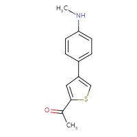 Chemical structure of 1-{4-[4-(methylamino)phenyl]thiophen-2-yl}ethan-1-one - CSSB08999213693