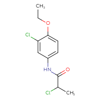 Chemical structure of 2-chloro-N-(3-chloro-4-ethoxyphenyl)propanamide - CSSB00011376965