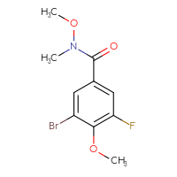 Chemical structure of 3-bromo-5-fluoro-N,4-dimethoxy-N-methylbenzamide - CSSB01395048817