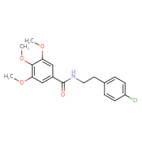 Chemical structure of N-[2-(4-chlorophenyl)ethyl]-3,4,5-trimethoxybenzamide - CSSB00047420656