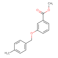 Chemical structure of methyl 3-[(4-methylphenyl)methoxy]benzoate - CSSB00046080821