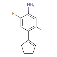 Chemical structure of 4-(cyclopent-1-en-1-yl)-2,5-difluoroaniline - CSSB00014797432