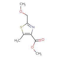 Chemical structure of methyl 2-(methoxymethyl)-5-methyl-1,3-thiazole-4-carboxylate - CSSB00013009933