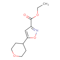 Chemical structure of ethyl 5-(oxan-4-yl)-1,2-oxazole-3-carboxylate - CSSB00053414821