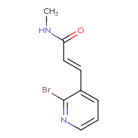 Chemical structure of (2E)-3-(2-bromopyridin-3-yl)-N-methylprop-2-enamide - CSSB21043415140