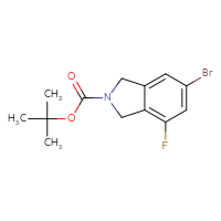 Chemical structure of tert-butyl 6-bromo-4-fluoro-2,3-dihydro-1H-isoindole-2-carboxylate - CSSB14863682459