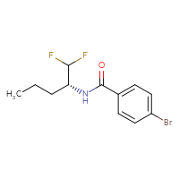 Chemical structure of 4-bromo-N-[(2R)-1,1-difluoropentan-2-yl]benzamide - CSSB02162570920