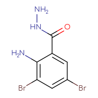 Chemical structure of 2-amino-3,5-dibromobenzohydrazide - CSSB00009812662