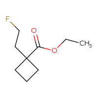 Chemical structure of ethyl 1-(2-fluoroethyl)cyclobutane-1-carboxylate - CSSB00116759508