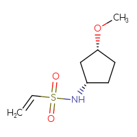 Chemical structure of N-[(1S,3R)-3-methoxycyclopentyl]ethene-1-sulfonamide - CSMB09892123689