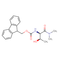 Chemical structure of (9H-fluoren-9-yl)methyl N-[(1R,2R)-1-(dimethylcarbamoyl)-2-hydroxypropyl]carbamate - CSSB21043408036