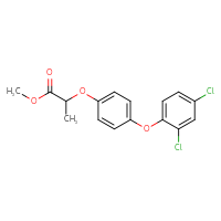 Chemical structure of methyl 2-[4-(2,4-dichlorophenoxy)phenoxy]propanoate - CSSB00000039946