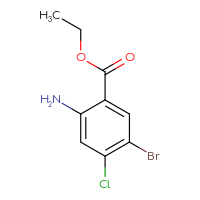 Chemical structure of ethyl 2-amino-5-bromo-4-chlorobenzoate - CSSB00010203557