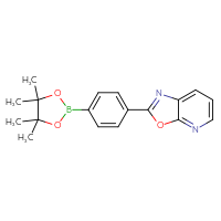 Chemical structure of 2-[4-(4,4,5,5-tetramethyl-1,3,2-dioxaborolan-2-yl)phenyl]-[1,3]oxazolo[5,4-b]pyridine - CSSB00015191782