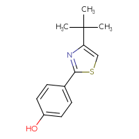 Chemical structure of 4-(4-tert-butyl-1,3-thiazol-2-yl)phenol - CSSB00000270399