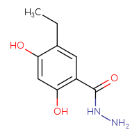 Chemical structure of 5-ethyl-2,4-dihydroxybenzohydrazide - CSSB00010659111