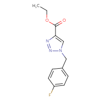 Chemical structure of ethyl 1-[(4-fluorophenyl)methyl]-1H-1,2,3-triazole-4-carboxylate - CSSB00025702202