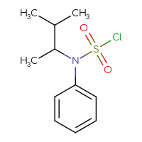 Chemical structure of N-(3-methylbutan-2-yl)-N-phenylsulfamoyl chloride - CSSB06263820454