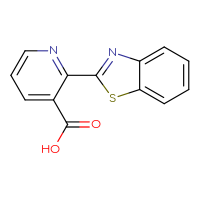 Chemical structure of 2-(1,3-benzothiazol-2-yl)pyridine-3-carboxylic acid - CSSB00015200692