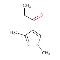 Chemical structure of 1-(1,3-dimethyl-1H-pyrazol-4-yl)propan-1-one - CSSB00011999356