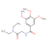 Chemical structure of N,N-diethyl-2-[(3,4,5-trimethoxyphenyl)formamido]acetamide - CSSB00102648765