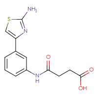 Chemical structure of 3-{[3-(2-amino-1,3-thiazol-4-yl)phenyl]carbamoyl}propanoic acid - CSSB06589652204