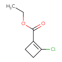 Chemical structure of ethyl 2-chlorocyclobut-1-ene-1-carboxylate - CSSB06655464172