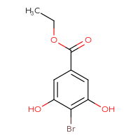 Chemical structure of ethyl 4-bromo-3,5-dihydroxybenzoate - CSSB00010230409
