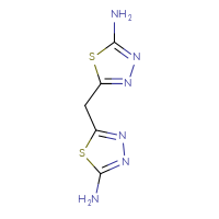Chemical structure of 5-[(5-amino-1,3,4-thiadiazol-2-yl)methyl]-1,3,4-thiadiazol-2-amine - CSSB00000011132