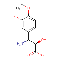 Chemical structure of (2R,3R)-3-amino-3-(3,4-dimethoxyphenyl)-2-hydroxypropanoic acid - CSSB00020631838