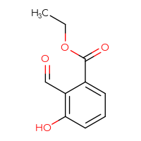 Chemical structure of ethyl 2-formyl-3-hydroxybenzoate - CSSB03552016314
