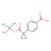 Chemical structure of 4-{1-[(tert-butoxy)carbonyl]cyclopropyl}benzoic acid - CSSB03592443661