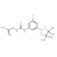 Chemical structure of 1-[3-chloro-5-(4,4,5,5-tetramethyl-1,3,2-dioxaborolan-2-yl)phenyl]-3-(2-methylprop-2-en-1-yl)urea - CSSB15013097678