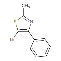Chemical structure of 5-bromo-2-methyl-4-phenyl-1,3-thiazole - CSSB00009828155
