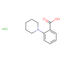 Chemical structure of 2-(piperidin-1-yl)benzoic acid hydrochloride - CSSB00000729691