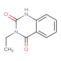 Chemical structure of 3-ethyl-1,2,3,4-tetrahydroquinazoline-2,4-dione - CSSB00000187341