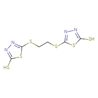 Chemical structure of 5-({2-[(5-sulfanyl-1,3,4-thiadiazol-2-yl)sulfanyl]ethyl}sulfanyl)-1,3,4-thiadiazole-2-thiol - CSSB00000043609