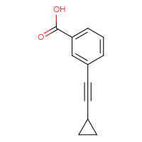 Chemical structure of 3-(2-cyclopropylethynyl)benzoic acid - CSSB00009915021
