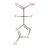 Chemical structure of 2-(2-chloro-1,3-thiazol-4-yl)-2,2-difluoroacetic acid - CSSB03437849776