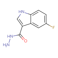 Chemical structure of 5-fluoro-1H-indole-3-carbohydrazide - CSSB00135420000