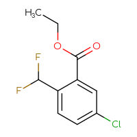 Chemical structure of ethyl 5-chloro-2-(difluoromethyl)benzoate - CSSB03554931301