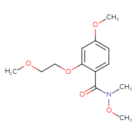 Chemical structure of N,4-dimethoxy-2-(2-methoxyethoxy)-N-methylbenzamide - CSSB02014278284