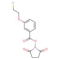 Chemical structure of 2,5-dioxopyrrolidin-1-yl 3-(2-fluoroethoxy)benzoate - CSSB02257690952