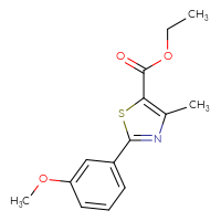 Chemical structure of ethyl 2-(3-methoxyphenyl)-4-methyl-1,3-thiazole-5-carboxylate - CSSB00000387333