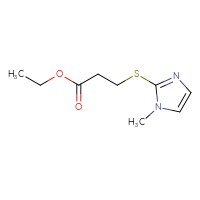 Chemical structure of ethyl 3-[(1-methyl-1H-imidazol-2-yl)sulfanyl]propanoate - CSSB00000208566