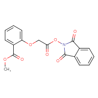 Chemical structure of methyl 2-{2-[(1,3-dioxo-2,3-dihydro-1H-isoindol-2-yl)oxy]-2-oxoethoxy}benzoate - CSSB17484212551