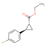 Chemical structure of ethyl (1R,2R)-2-(4-fluorophenyl)cyclopropane-1-carboxylate - CSSB00103306033