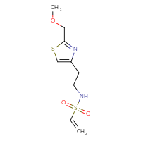 Chemical structure of N-{2-[2-(methoxymethyl)-1,3-thiazol-4-yl]ethyl}ethene-1-sulfonamide - CSSB14939117190