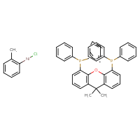 Chemical structure of [5-(diphenylphosphanyl)-9,9-dimethyl-9H-xanthen-4-yl]diphenylphosphane; chloro(2-methylphenyl)nickel - CSSB21327323874