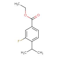 Chemical structure of ethyl 3-fluoro-4-(propan-2-yl)benzoate - CSSB00032567506